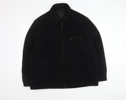 Marks and Spencer Men’s Black Wool Blend XL 44-46" Jacket Zip Casual Workwear