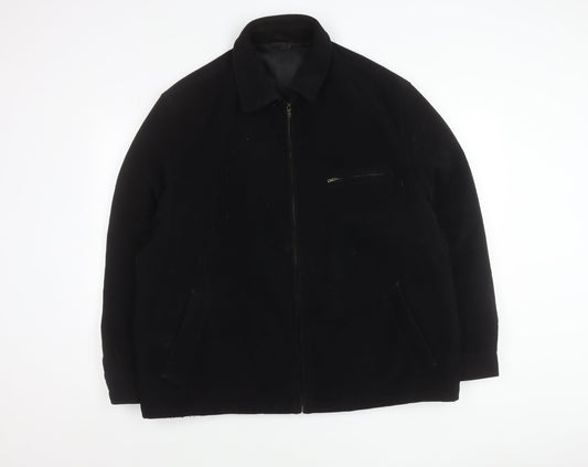 Marks and Spencer Men’s Black Wool Blend XL 44-46" Jacket Zip Casual Workwear