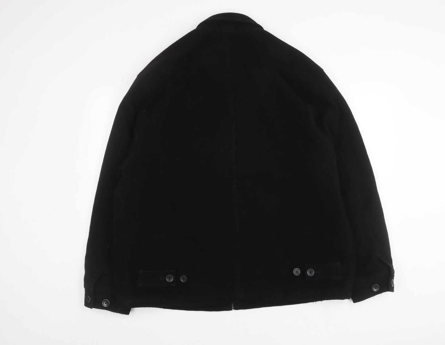 Marks and Spencer Men’s Black Wool Blend XL 44-46" Jacket Zip Casual Workwear