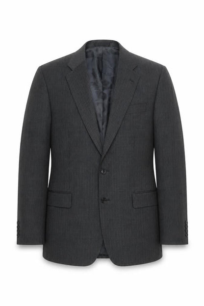 Front view of BHS Tailoring Men's Grey 42L Long Fit Suit Jacket Wool Blend