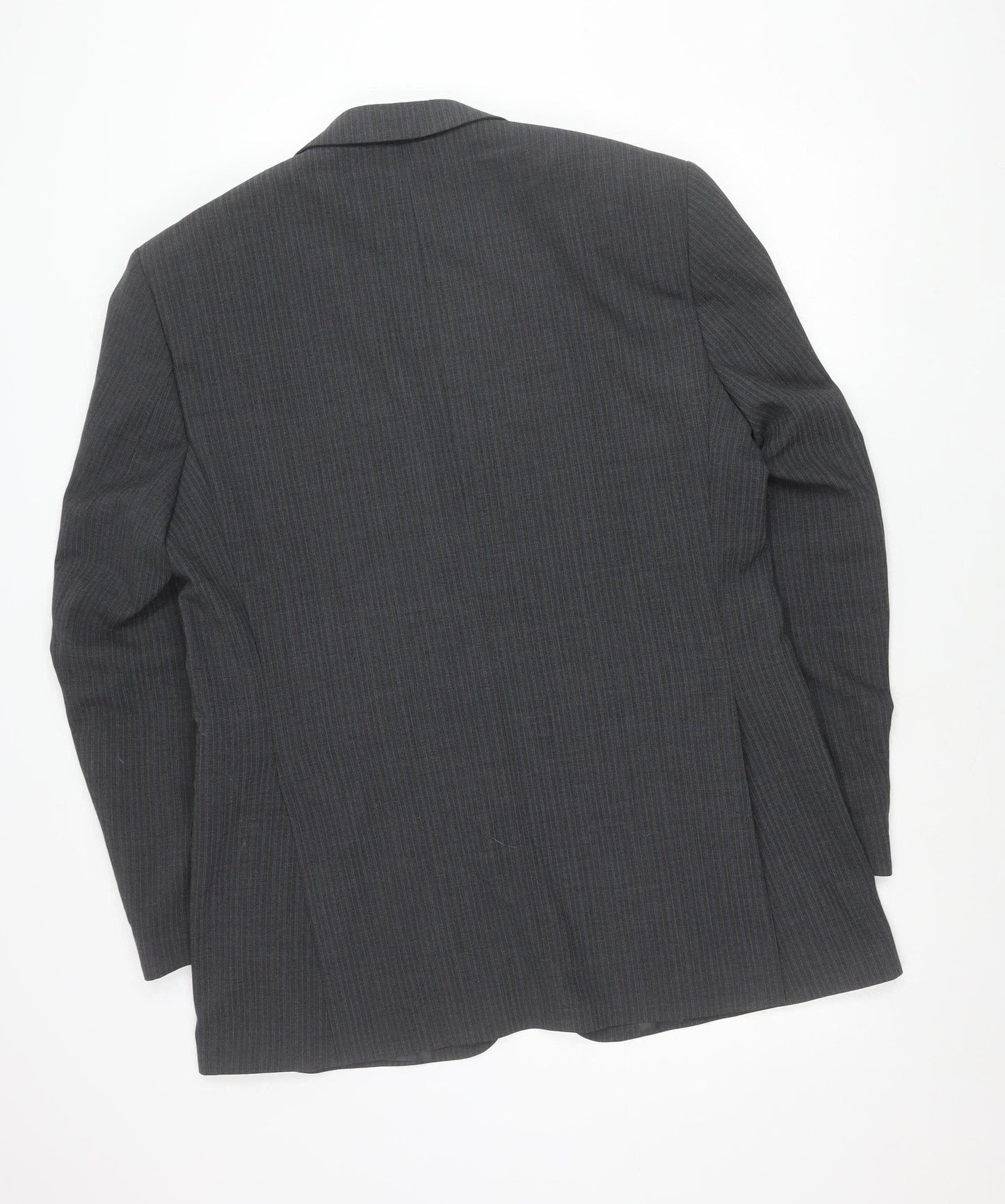 BHS Tailoring Men's Grey 42L Long Fit Suit Jacket Wool Blend