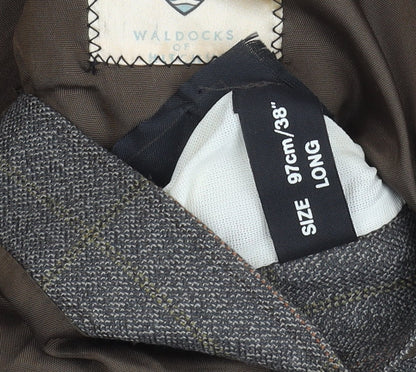 Johnsons of Cambridge Men’s Grey Wool Tweed Blazer 38 Long Vintage Jacket