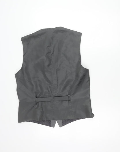 Limehaus Men's Grey Waistcoat Size 40 Regular Fit 5 Button Formal
