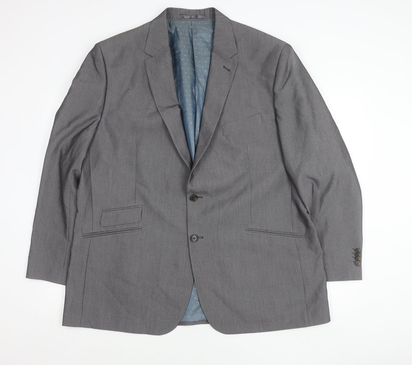 Greenwoods Mens Grey Blazer Jacket 48 Chest 2XL Classic Formal