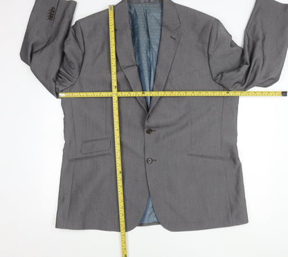 Greenwoods Mens Grey Blazer Jacket 48 Chest 2XL Classic Formal