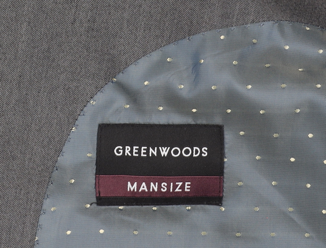 Greenwoods Mens Grey Blazer Jacket 48 Chest 2XL Classic Formal