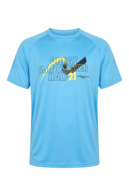 Men's Blue Great Manchester Half Running T-Shirt Small Polyester Activewear