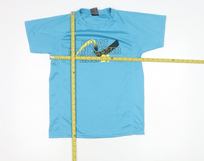 Men's Blue Great Manchester Half Running T-Shirt Small Polyester Activewear