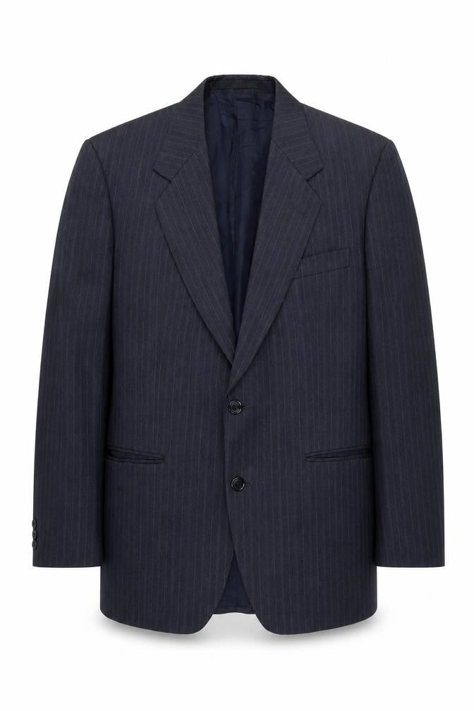 Marks and Spencer Men’s Blue Pinstripe Suit Jacket 40 Chest