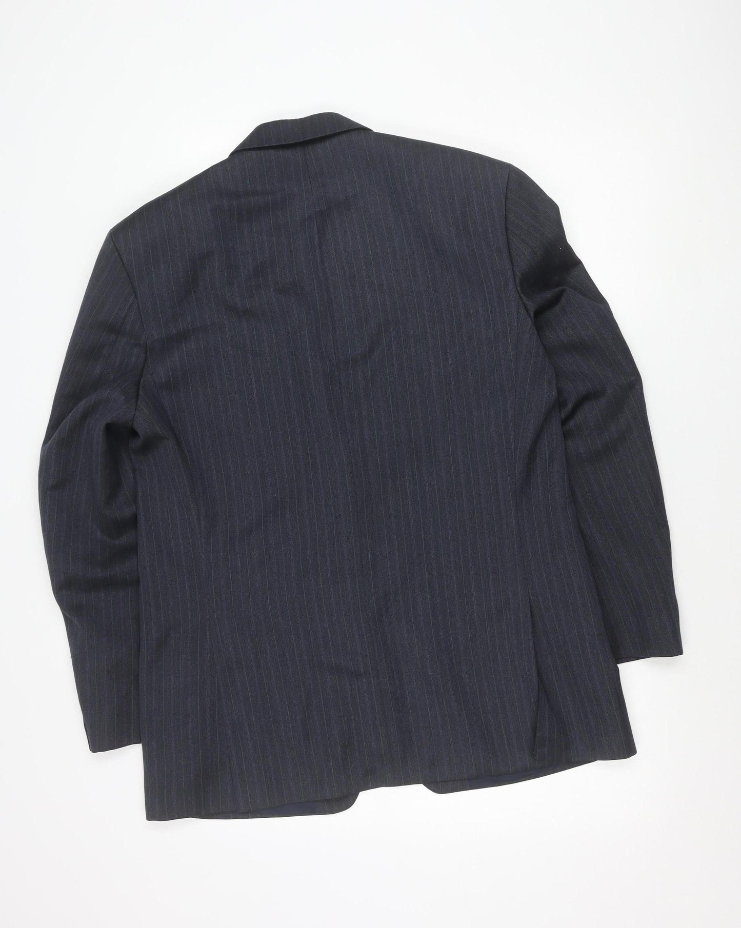 Marks and Spencer Men’s Blue Pinstripe Suit Jacket 40 Chest