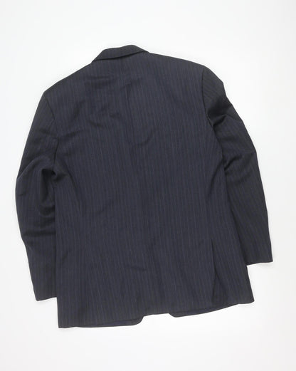 Marks and Spencer Men’s Blue Pinstripe Suit Jacket 40 Chest