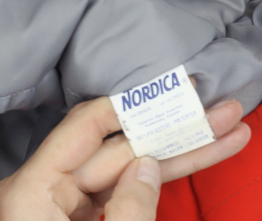 Nordica Mens Red Ski Jacket L Winter Hooded Sportswear