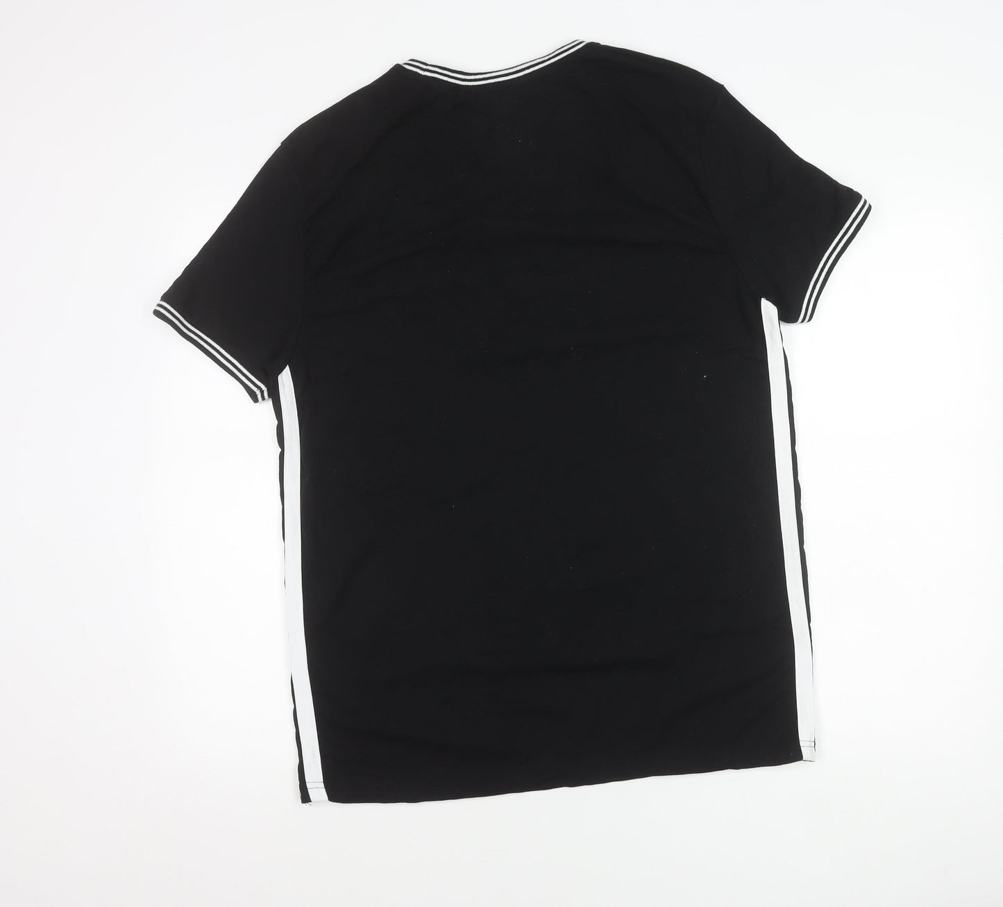 Brave Soul Men’s Black XL Crew Neck Short Sleeve Cotton T-Shirt