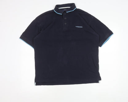 Diadora Men’s Blue Cotton Polo Shirt Size L Regular Fit