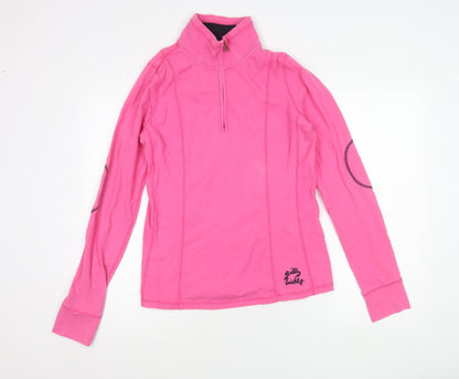 Gilly Hicks Women’s Pink 1/4 Zip Sweatshirt Size L Cotton Blend