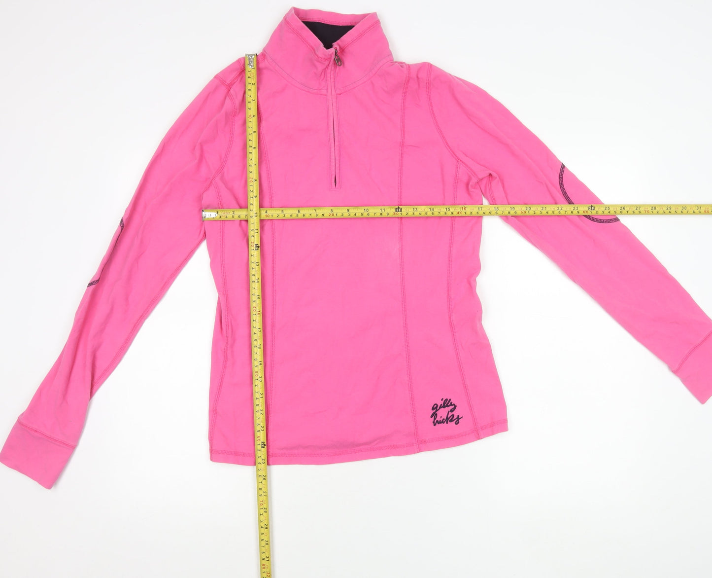 Gilly Hicks Women’s Pink 1/4 Zip Sweatshirt Size L Cotton Blend