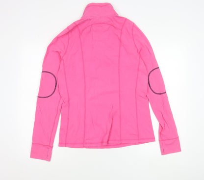 Gilly Hicks Women’s Pink 1/4 Zip Sweatshirt Size L Cotton Blend