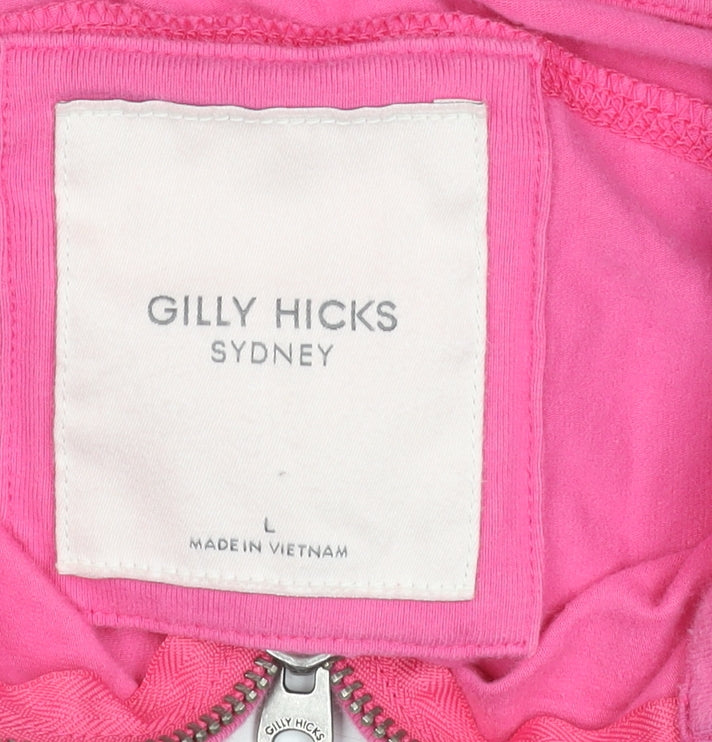 Gilly Hicks Women’s Pink 1/4 Zip Sweatshirt Size L Cotton Blend