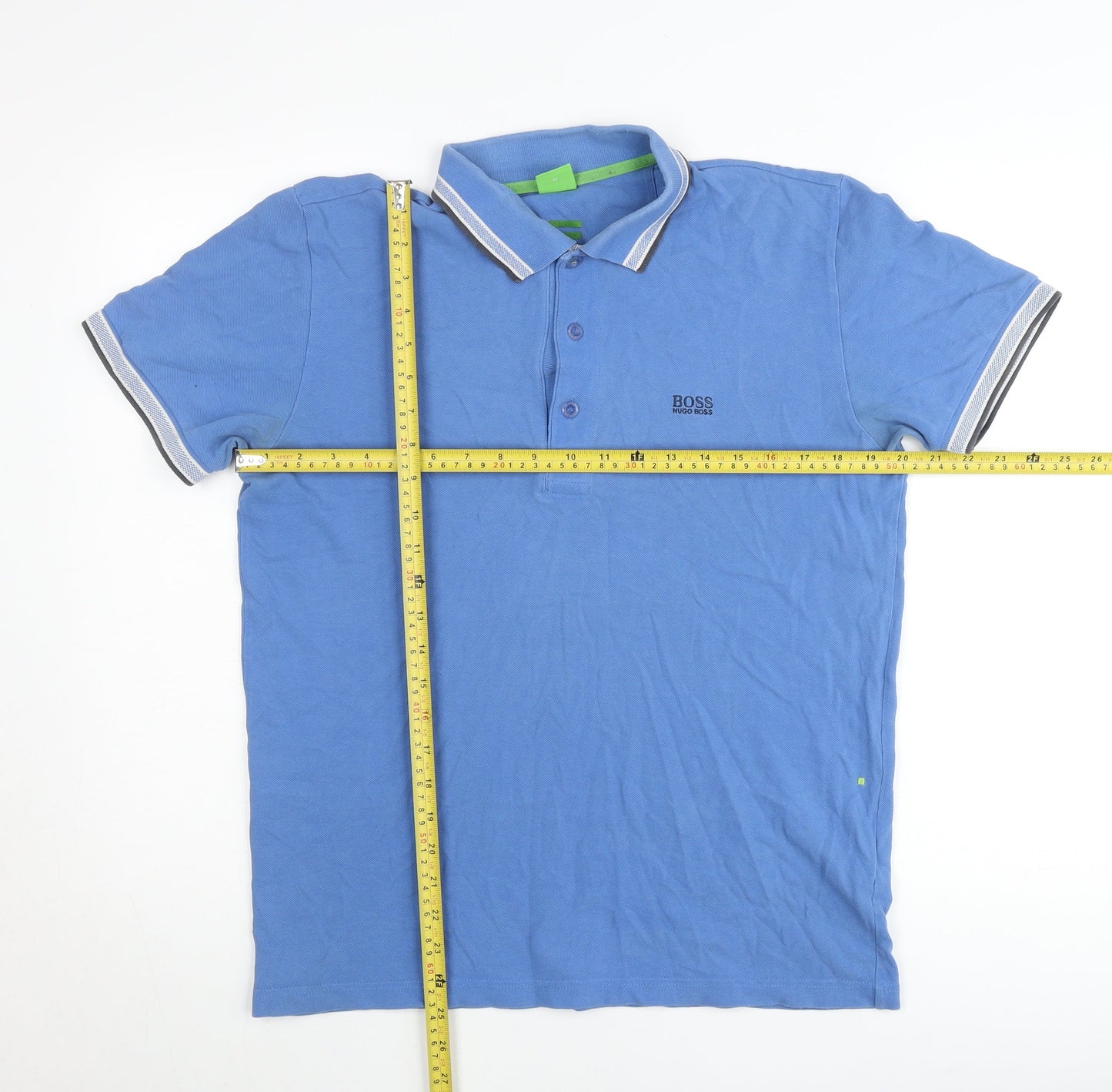 Hugo Boss Men's Blue Polo Shirt M Regular Fit Cotton Casual