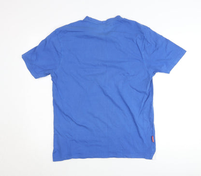 Slazenger Men's Blue Crew Neck Short Sleeve Cotton T-Shirt L