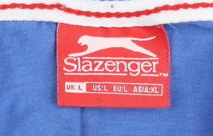 Slazenger Men's Blue Crew Neck Short Sleeve Cotton T-Shirt L