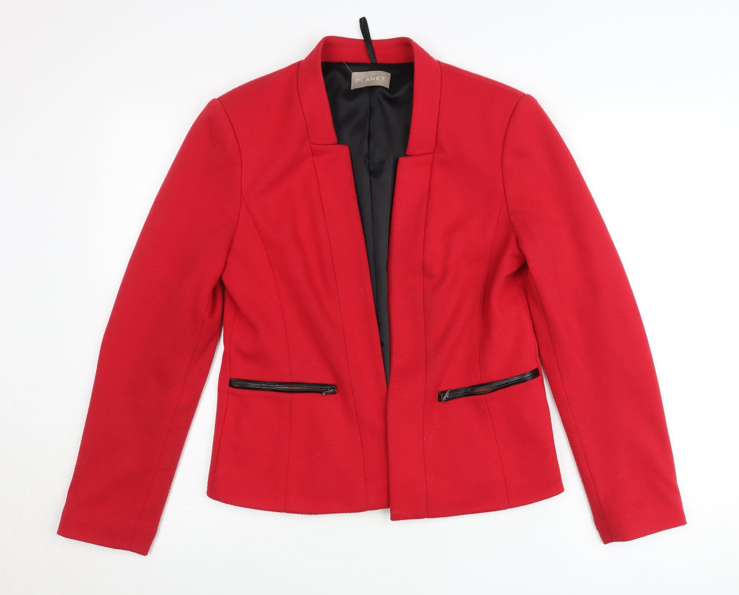 Planet Women’s Red Blazer Jacket UK 8 Slim Fit Workwear