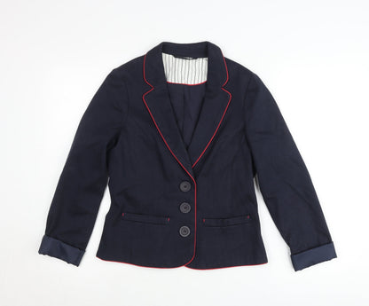 New Look Women's Blue Blazer UK 12 Regular Fit Tailored Jacket
