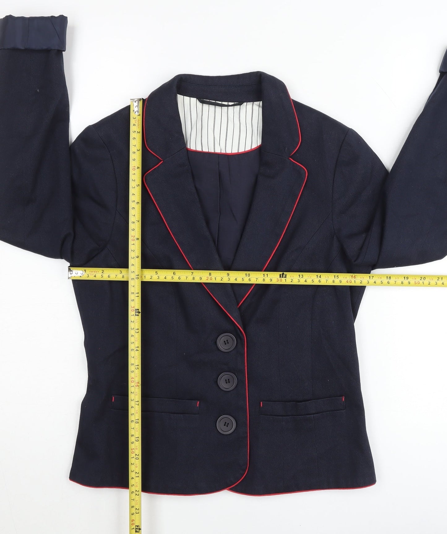 New Look Women's Blue Blazer UK 12 Regular Fit Tailored Jacket