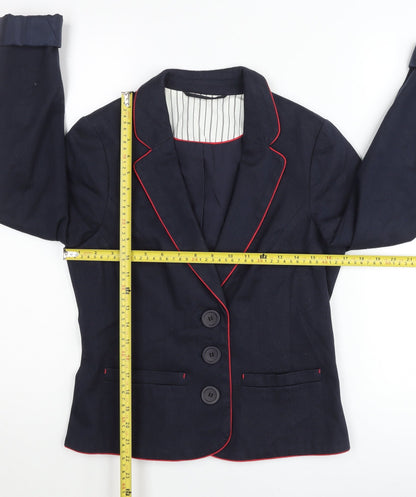 New Look Women's Blue Blazer UK 12 Regular Fit Tailored Jacket