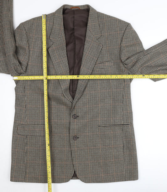 Mens UK Size 42 Burton Regular Brown Suit Jacket