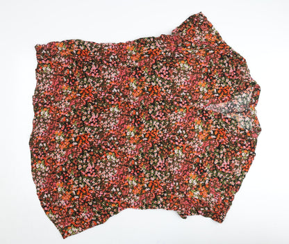 H&M Women’s Multicoloured Floral Blouse Size 18 Scoop Neck Sleeveless