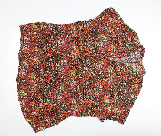 H&M Women’s Multicoloured Floral Blouse Size 18 Scoop Neck Sleeveless