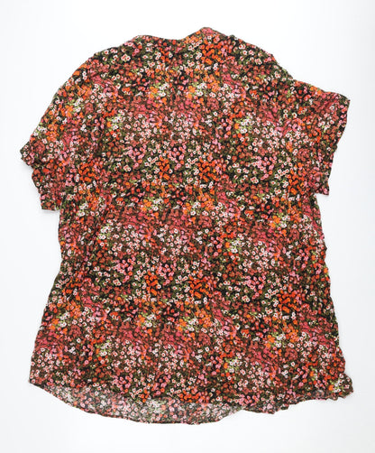 H&M Women’s Multicoloured Floral Blouse Size 18 Scoop Neck Sleeveless