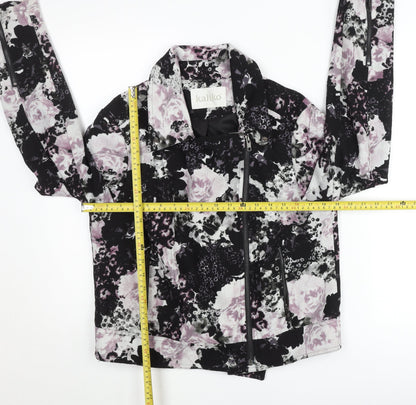 Kaliko Womens Multicoloured Floral Biker Jacket Size 14