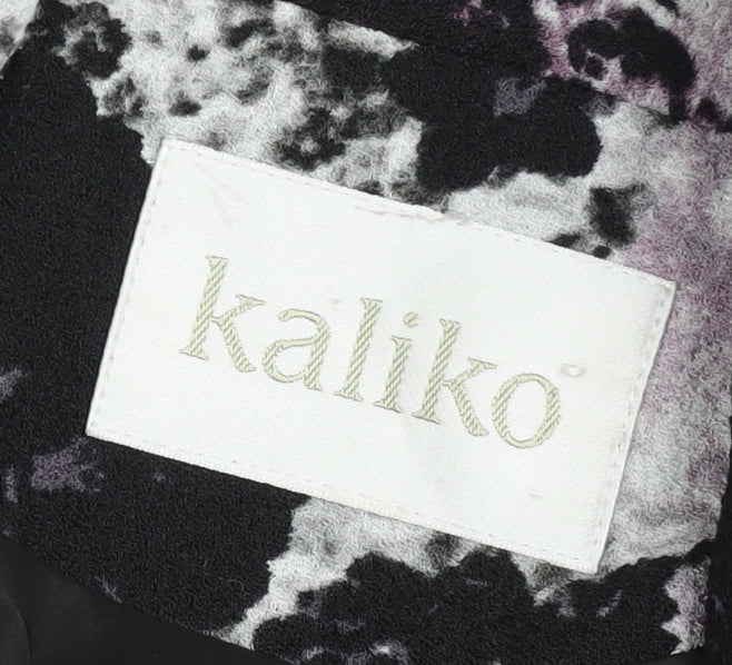 Kaliko Womens Multicoloured Floral Biker Jacket Size 14