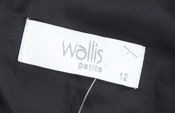 Wallis Petite Grey Check Sheath Dress Women’s Size 12 Sleeveless Workwear