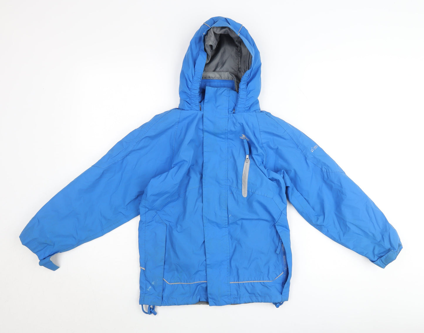 Trespass Boys Blue 7-8 Years Waterproof Ski Jacket Hooded Winter Coat