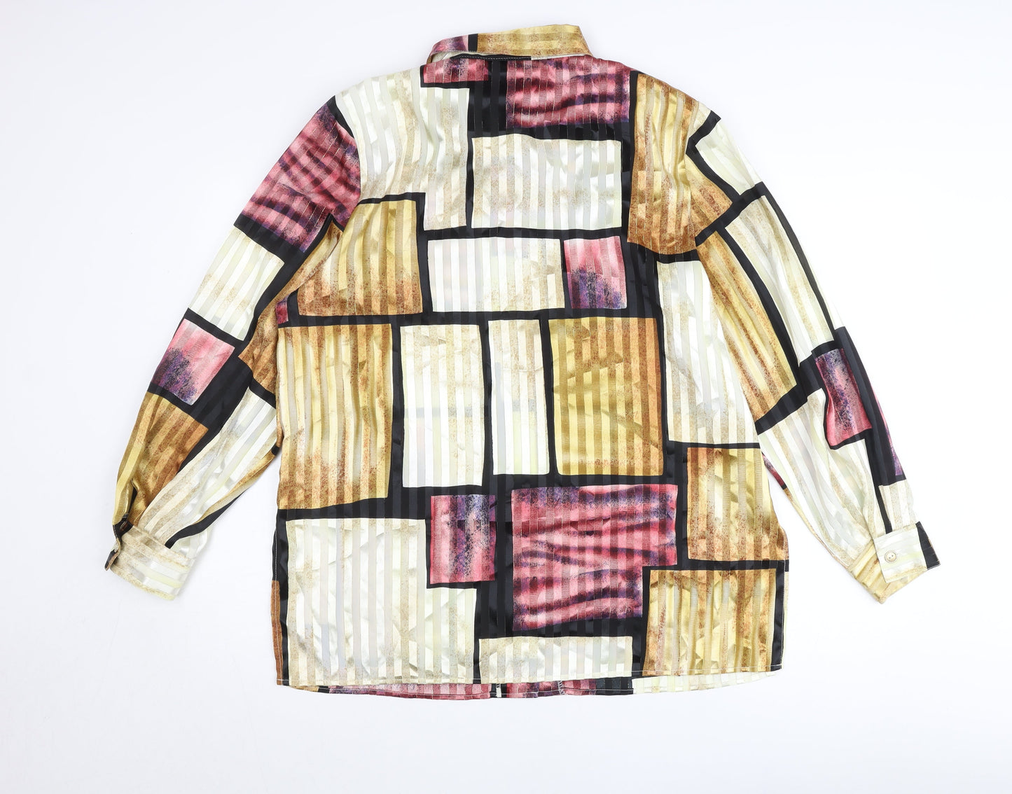Your Sense Women’s Multicoloured Geometric Button-Up Shirt Size 18