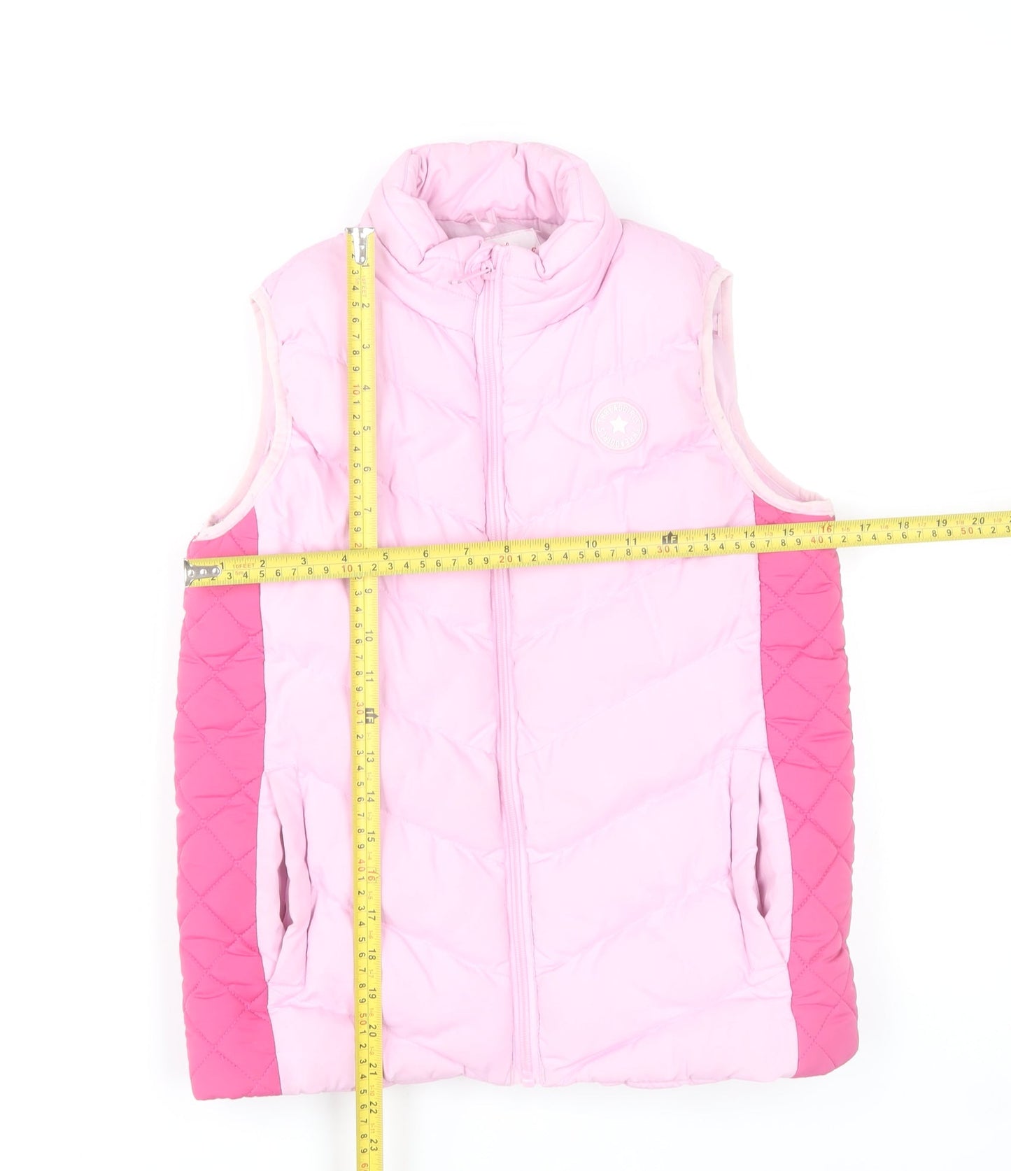 Threadgirls Girls Pink Puffer Gilet Vest 9-10 Years Quilted Waistcoat