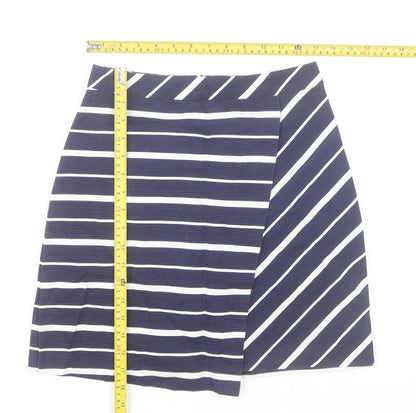 Warehouse Women’s Blue Striped Cotton Pencil Skirt Size 6