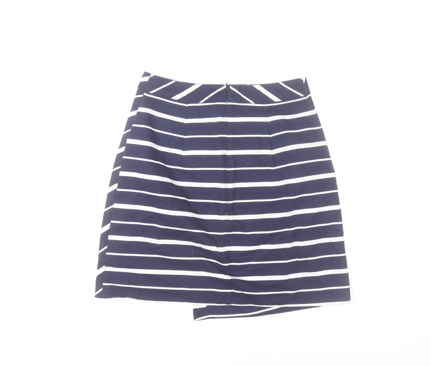 Warehouse Women’s Blue Striped Cotton Pencil Skirt Size 6