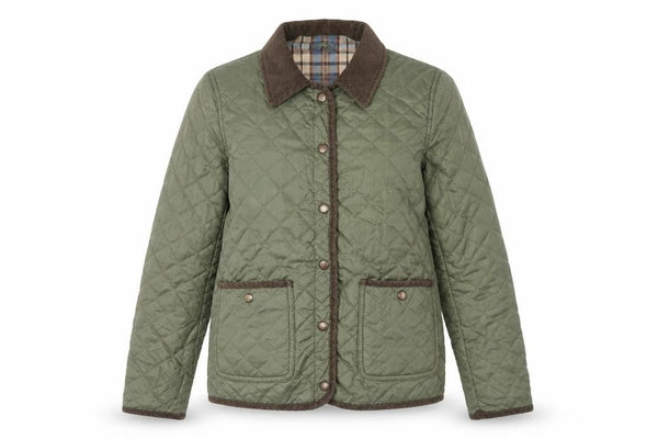 Topshop Women’s Green Quilted Jacket UK 8 Casual Outdoor