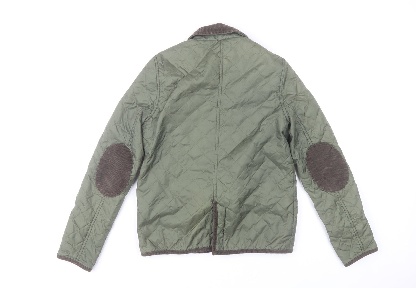 Topshop Women’s Green Quilted Jacket UK 8 Casual Outdoor