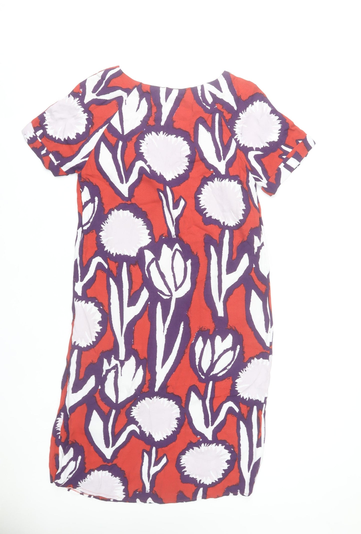 White Stuff Women’s Red Purple Floral Shift Dress Size 8