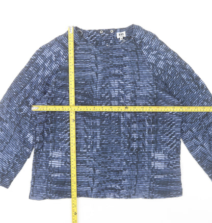 Kin by John Lewis Women’s Blue Striped Viscose Blouse Size 8