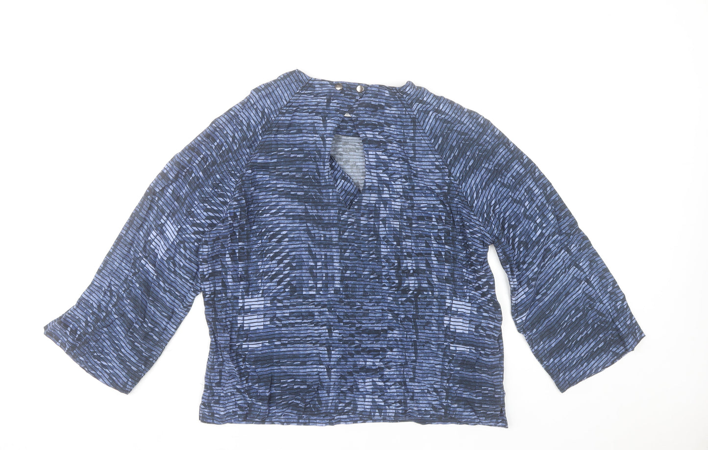 Kin by John Lewis Women’s Blue Striped Viscose Blouse Size 8