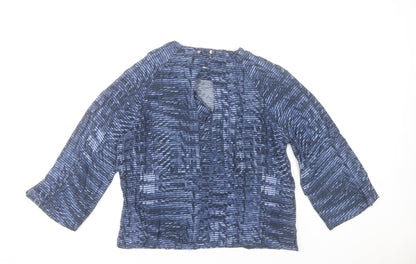 Kin by John Lewis Women’s Blue Striped Viscose Blouse Size 8