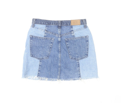BDG Urban Outfitters Women’s Blue Denim Mini Skirt Size S Cotton Fringe