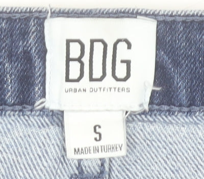 BDG Urban Outfitters Women’s Blue Denim Mini Skirt Size S Cotton Fringe