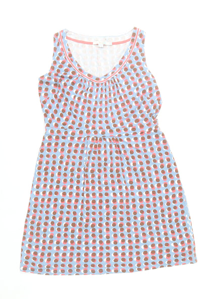 Boden Womens Blue Polka Dot A-Line Jersey Dress Size 10